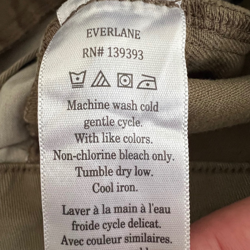 Everlane Utility Barrel Pant Olive Green Organic Cotton Utility Tapered Size 4 - Picture 7 of 7